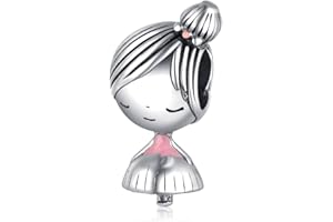 Jokmeo Ciondolo charm in argento 925 puro, compatibile con bracciali e collari della marca Pandora e di stile europeo. Adatto a donne e ragazze.T1