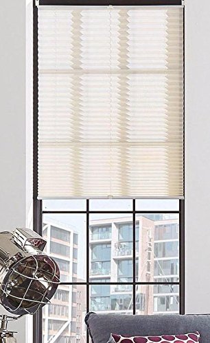 Klemm Plissee Easyfix Plisseerollo creme ohne bohren Crush Optik (H/B: 130/70 cm)