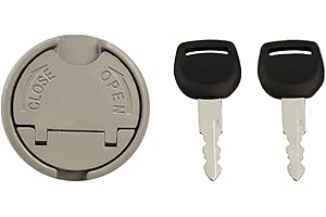 FLYLIN Bouchon de réservoir scooter 50cc, cyclomoteur avec clés en alliage d'aluminium pour motos scooter, bouchon de réservoir couvercle de réservoir de carburant pour réservoir de scooter cyclomoteur GY6