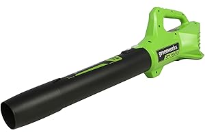 Greenworks G24ABII Soffiatore Foglie Assiale a Batteria, 145km/h, 9,08m³/min, SENZA Batteria 24V e Caricabatterie, Garanzia 3 Anni