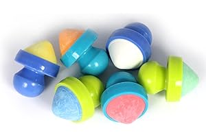 Talking Turtle Kids 6PC Reusable Non-Toxic Chunky Chalks with Plastic Easy Grip Handles - Arts and Crafts for Toddler and Preschool Children