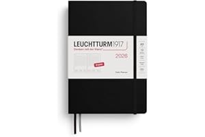 LEUCHTTURM1917 372772 kalendarz dzienny średni (A5) 2026, czarny, angielski