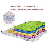 Seelux Kinder Laufstall Laufgitter aus Kunststoff mit Tür und Spielzeugboard in 4 Größen - 4