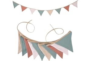 IKOPFLN Guirnalda de Banderas Triangulares para habitación Infantil, Guirnalda de Banderas de Tela, decoración para habitación de bebé, decoración de Paredes para niños, banderines para niños