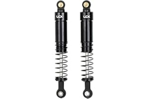 LCX Racing 1/10 RC Crawler Car 2 Pezzi Nero 90mm Ammortizzatore della Sospensione in Alluminio per Traxxas TRX4 TRX6 Axial SCX10 SCX10 II SCX10 III Redcat Gen7 Gen8, Aggiorna Accessori Parti