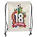 Produktbild Trsdshorts Drawstring Backpacks Bags,18th Birthday Decoration,Geometric Stipes Dots Shapes Backdrop with Happy Birthday Quote,Multicolor Soft Satin,5 Liter Capacity,Adjustable String Closure,