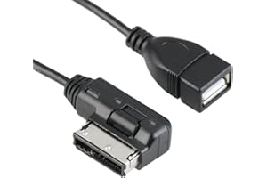 PENNLE AMI MDI USB Adaptador de Cable de Audio, AMI MDI USB Compatible con Au-di A3, A4, S4, A5, S5, A6, S6, A8, S8, A8-L, Q3, Q5, Q7, R8 / Pa-ssat, Ti-guan, EOS, CC, G-TI, WA-gon B6/Sko-da Su-perb
