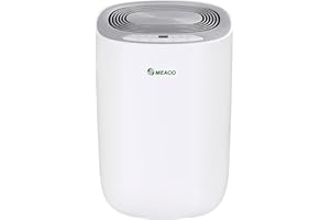 Meaco MeacoDry Dehumidifier ABC Range 12L (Silver) Ultra-Quiet, Energy Efficient, Laundry Mode, Auto-Off, Auto De-Frost - Ideal for Damp and Condensation in The Home