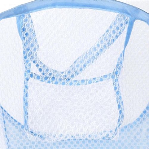 Switchali Wäschekorb, Faltbare Pop Up Waschen Wäschekorb Tasche Hamper Mesh Aufbewahrungs (Blau) - 3
