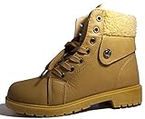  3-W-Hohenlimburg Gefütterte Trekking Winterstiefel mit Fell in Zeitloser Eleganz, Damenschuhe, Schuhe für Damen. Sehr hochwertige Winterschuhe mit Fellkragen. Beige. TRE109. Größe 38.