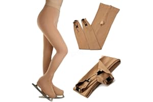 MVPACKEEY Medias suaves y transpirables para mujer con pie completo para patinaje sobre hielo (tamaño: 5-8)