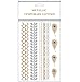 CrazyGadget® Metallic Temporary Tattoos Silver Gold Black Colour Flash Body Jewellery Necklace Bracelets Sticker Sheet (Design 004)