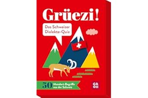 Grüezi! Das Schweizer Dialekte-Quiz: 50 Mundart-Begriffe aus der Schweiz | Reisespiel, Andenken oder Mitbringsel (Verstehst du ...? Lustiges Dialekte Quiz-Kartenspiel)