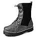 Produktbild LDKSX Women's Vintage Martin Stiefel Autumn Comfort Flat Platform Damenstiefel Größenstandards Mit Vertrauen kaufen 5.5-10-grey-39