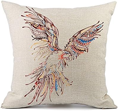 Redland Art Colorful Ethnic Parrot Pattern Cotton Linen Sofa Cushion Cover Throw Pillow Case Home Decor Gifts 50x50cm