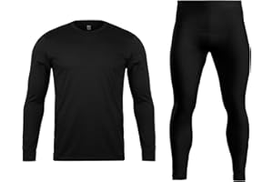 Orbiz Men’s Thermal Underwear Set - Full Long Sleeve Vest Top and Long Johns Bottoms Perfect Heat Micro Winter Underwear