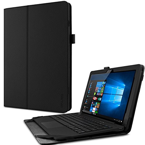Odys Fusion Win 12 Pro 2in1 Hülle Case -Infiland Slim Fit Folio PU-lederne dünne Kunstleder Schutzhülle Cover Tasche für Odys Fusion Win 12 Pro 2in1 29,5 cm (11,6 Zoll) Tablet-PC (mit Auto Schlaf / Wach Funktion,Tablet und Tastatur sind nicht entgehaltet)(Schwarz)