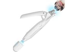 AIRMINTI 2in1 tosatrice per cani + tagliaunghie cani，con luce LED, rasoio per cani, silenzioso, tagliaunghie gatto, ricarica USB, adatto per cani, gatti, conigli, ecc.