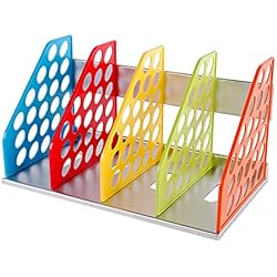 Etagère De Rangement Organisateur de Bureau Table Multi-Couches Module De Classement DIY En Plastique Pour Bureau Salle d'étude Classeur Papier A4 Dossier CD Magazine Livre 381*217*212mm - multicolore