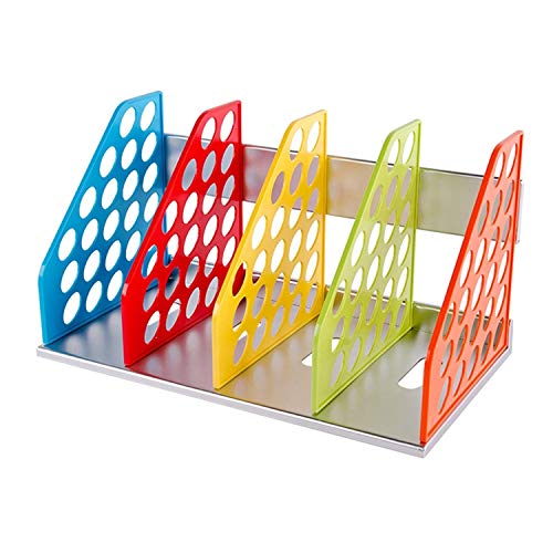 Etagère De Rangement Organisateur de Bureau Table Multi-Couches Module De Classement DIY En Plastique Pour Bureau Salle d'étude Classeur Papier A4 Dossier CD Magazine Livre 381*217*212mm - multicolore