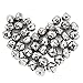 Produktbild 40 Stück Glöckchen Schellen 17mm Durchmesser Silbern Glocken Jingle Bells