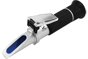 QUMOX Réfractomètre Brix 0–80 % – Testeur Optique Sans Pile avec ATC pour Sucre dans Fruits, Jus, Miel, Sirop et Boissons – Pour Alimentation, Agriculture et Laboratoire