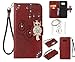 Produktbild für Galaxy S8 Plus (6,2 Zoll) Hülle, Glitter Strass Bling Eule Ledertasche Muster Weich PU Schutzhülle für Samsung Galaxy S8 Plus (6,2 Zoll) Flip Cover Wallet Case Tasche Handyhülle mit Lanyard Strap Stand Function Magnetverschluss Etui Schale Credit Card Slots Bookstyle Purse Design Handytasche Lederhülle Schutz Hüllen mit für Samsung Galaxy S8 Plus (6,2 Zoll) +Schlüsselanhänger(U) (4)