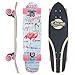 Produktbild Revon Flamingo Cruiser Skateboard mit Double Kick Tail , Komplettboard aus hochwertigen 7 Layer Canadian Maple mit Hoch-Präzision ABEC9 Kugellager