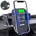 Produktbild CLEEBOURG Wireless Auto Ladegerät, 2-1 Wireless Charger mit IR Sensor intelligenten Handyhalterung für iPhone XS/Xs Max/XR/X/ 8/8 Plus, Samsung S10 /S10+/S9 /S9+/S8 /S8+
