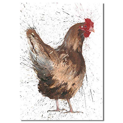 Despedida De Pollo Saludo Tarjeta hecho de Original Pintura por Clare brownlow. Estampado Alto Calidad Artistas Tarjeta Sobre incluido en Blanco en el interior Para Cualquier Mensaje