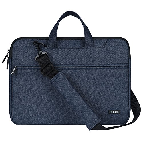 Plemo 13 - 13,5 Zoll Laptop Tasche mit Schultergurt, Hülle Tasche Aktentasche für Laptops / MacBook / Notebook, Dunkelblau