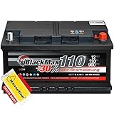 batterie exide 90ah 900a Autobatterie 12V 110Ah BlackMax Starterbatterie inklusive Polfett ersetzt 88Ah 90Ah 95Ah 100Ah 105Ah