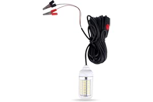 ‎DIOCHE Dioche Fishing LED Lamp, 12 V LED Underwater Night Boat Fishing Light Lamp