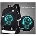 Produktbild Inson Anime Luminous Shoulder Bag Leichter Rucksack mit USB-Ladeanschluss Laptoptasche für Studenten Teens Boy Girl,Black