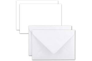 ‎FARBENFROH BY GUSTAV NEUSER 100x Karte mit Umschlag Set aus Einzel-Karten DIN A7-10,5x7,3 cm - Hochweiß mit Brief-Umschlägen C7 Nassklebung ideale Geschenkanhänger