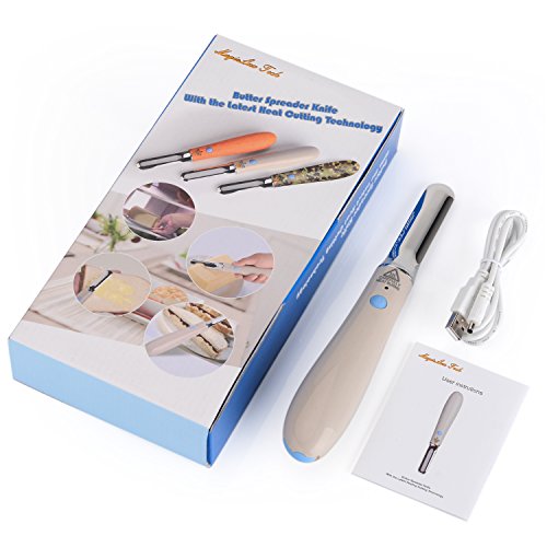 Elektronisch Käsemesser, MagicLux Tech Automatische Heizung Buttermesser Spachtel für Schmelzen/Schneiden/Ausbreitung Butter Käse Honig Marmelade Eiscreme, Edelstahl Küchenmesser für Frühstück Abendessen (Grau) - 7