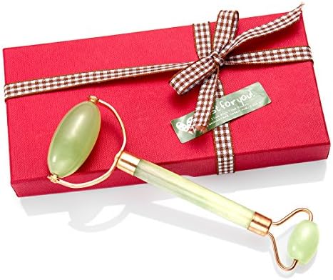 Jade Face Roller - Anti Aging Facial Massager - Perfect Face Massage Tool To Pamper Your Skin for Man and Woman - Look Young and Feel Younger, Best Holiday Gift Package Design