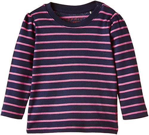 ESPRIT Baby-Girls ESS  Striped Long Sleeve T-Shirt, Blue (Navy), 6-9 Months (Manufacturer Size:74)