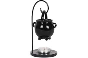 Something different Spirit of Equinox - Calderone a sospensione a forma di pagano, bruciatore a olio, 20 x 12 x 12 cm, colore: Nero