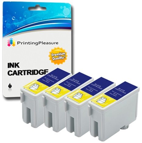 4 NOIR Cartouches d'encre compatibles pour Epson Stylus C62, CX3200 / T040