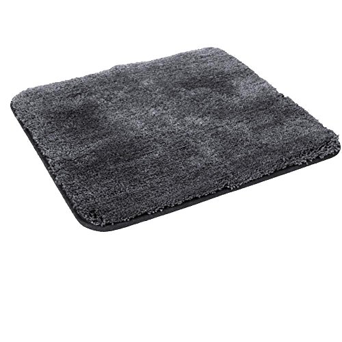 Badezimmer Vorleger-Set aus Mikrofaser – Badvorleger, 2-teilig ohne Ausschnitt, für Wand-/ Hänge-WC, in anthrazit - 3