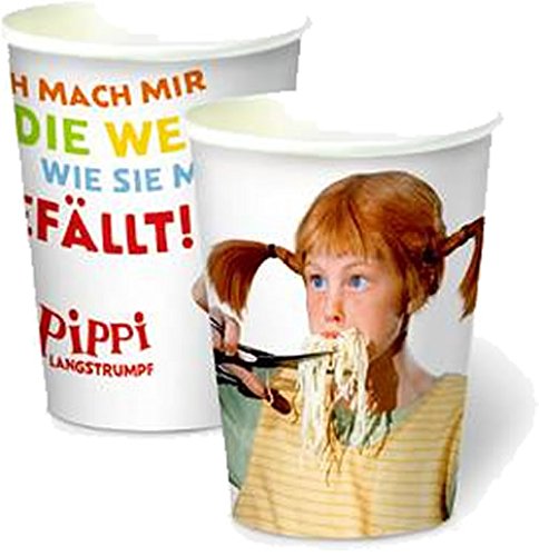 37-tlg. Party-Set * PIPPI LANGSTRUMPF – FILM* mit Pappteller + Servietten + Pappbecher + Deko für Kindergeburtstag von Lutz Mauder // Teller Becher Essen Pappe Geschirr Party Deko Dekoration Einweg Kinder Geburtstag Mottoparty Astrid Lindgren - 3