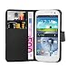Produktbild Samsung Galaxy S3 MINI Hülle in SCHWARZ von Cadorabo - Handyhülle mit Kartenfach und Standfunktion für Galaxy S3 MINI Case Cover Schutzhülle Etui Tasche Book Klapp Style in PHANTOM SCHWARZ