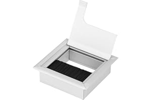 ‎FTVOGUE Kwadratowy wylot kabla ze stopu aluminium, biurko komputerowe, przelotka, osłona otworu na drut, rozmiar S