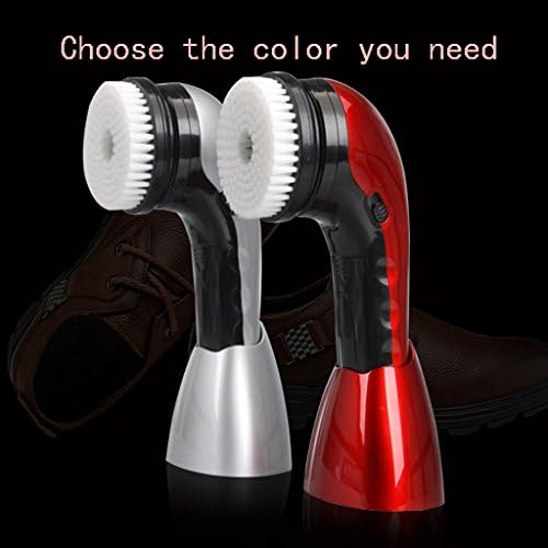 Electric Shoe Polisher Portable Multifunction Automatic Shoe Shiner MXJ61 (Color : Silver)