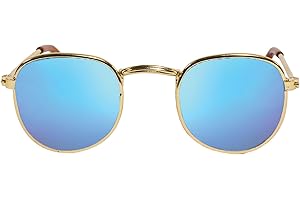 Heless 153 - Accessori per Bambole Occhiali da Sole con Montatura Dorata e Lenti a Specchio, per Bambole e Peluche di Tutte Le Dimensioni