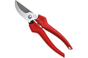 FELCO 300 Ciseaux de récolte (diamètre de coupe 10 mm, longueur 190 mm, ciseaux de récolte, tête de coupe courbée en acier inoxydable, coupe précise, ciseaux de jardin)