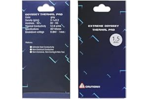 nkomax Pad Thermique 12,8 W/MK, 85x45x1.5mm, Thermal Pad en Silicone pour dissipateur Thermique/GPU/CPU/LED