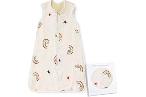 Norinori Baby Sleeping Bag Newborn Wearable Blanket with 2 Way Zipper Baby Sleep Sack 100% Cotton 1.0 TOG Infant Sleeveless Swaddle Blanket Suitable for 0-24M