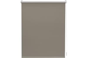 Lichtblick Thermorollo ohne Bohren, Klemmfix, Verdunklungsrollo, Hitzeschutz, Sichtschutz, Wandmontage, Deckenmontage, Rollo für Fenster und Türen Taupe,60 cm x 150 cm (B x L)